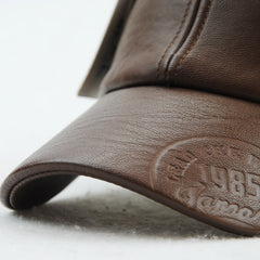 Men Leather Hat Cap