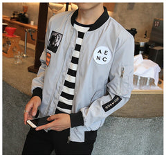 Men Bomber Jacket Hip Hop Patch