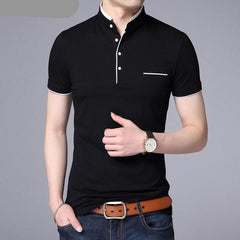 Mandarin Collar Short Sleeve
