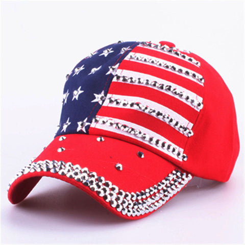 Adjustable Cotton Cap Rhinestone