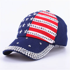 Adjustable Cotton Cap Rhinestone
