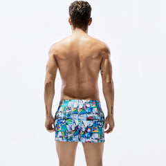 Printed Striped Quick Drying Shorts