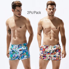 Printed Striped Quick Drying Shorts