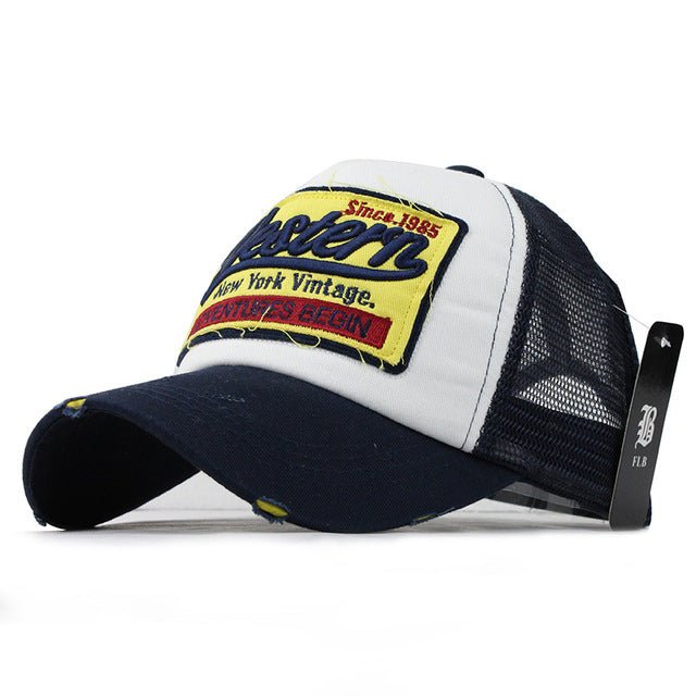 Summer Baseball Embroidery Cap