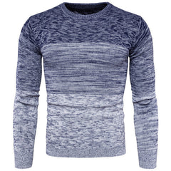 Round Neck Gradient Color Sweater