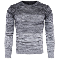 Round Neck Gradient Color Sweater