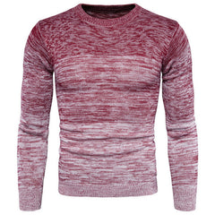 Round Neck Gradient Color Sweater