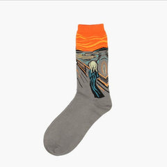 Art Oil Painting Men Socks