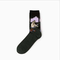 Art Oil Painting Men Socks