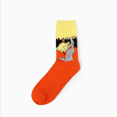 Art Oil Painting Men Socks