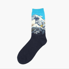 Art Oil Painting Men Socks