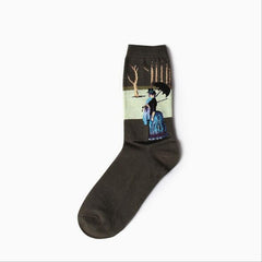 Art Oil Painting Men Socks