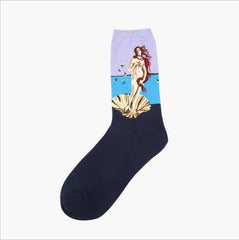 Art Oil Painting Men Socks