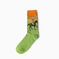 Art Oil Painting Men Socks