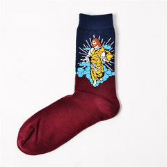 Art Oil Painting Men Socks