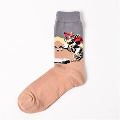 Art Oil Painting Men Socks