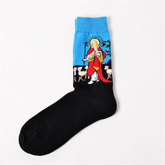 Art Oil Painting Men Socks
